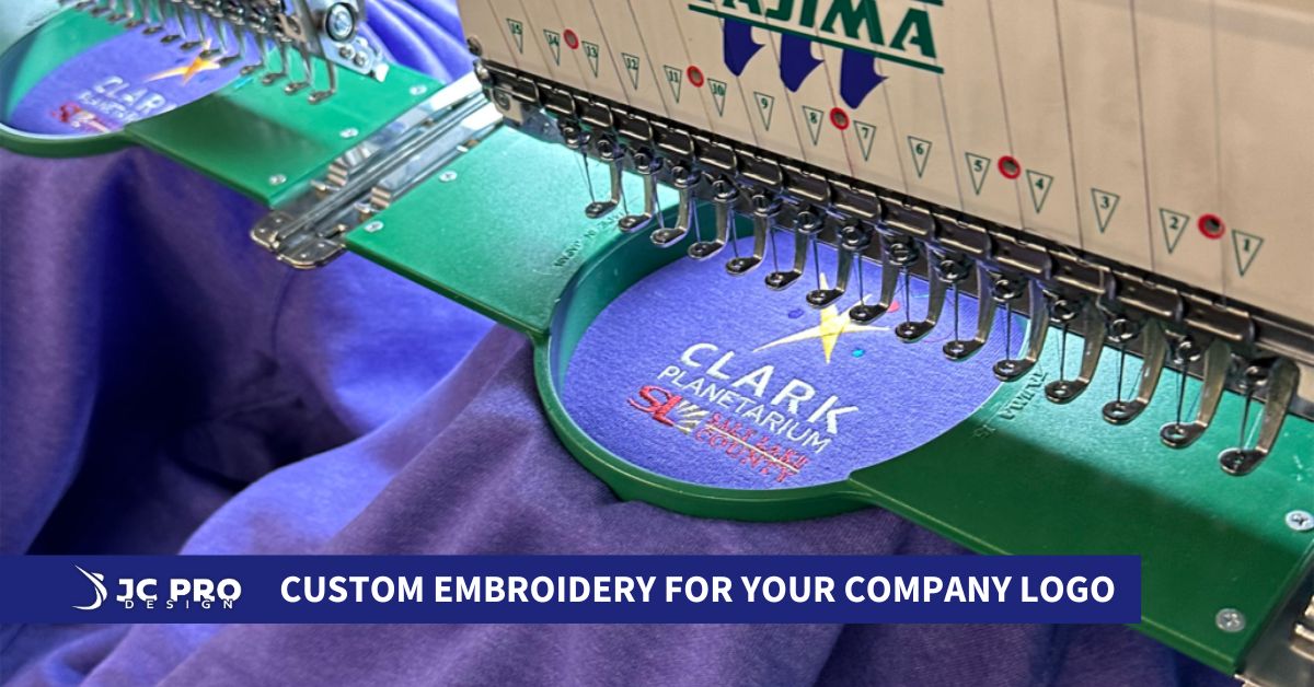 Custom embroidery for your company logo